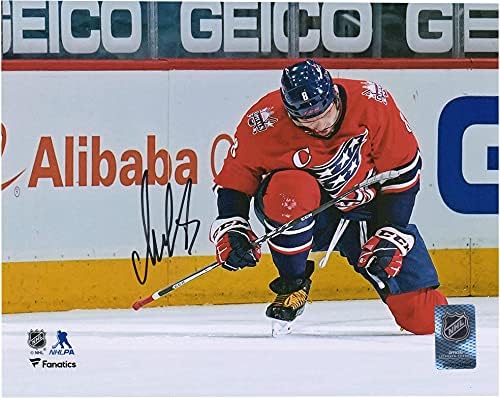 Alex Ovechkin Washington Capitals Dedikált 8 x 10 a Fordított Retro Jersey-i Ünnepség Fénykép - Dedikált NHL-Fotók