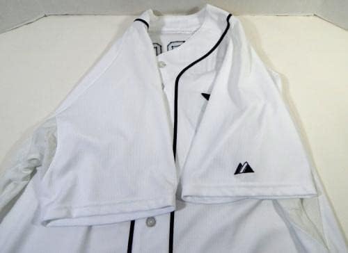 2014-ben a Detroiti Tigrisek Ed Hodge 78 Játék Használt Fehér Jersey 46 DP20718 - Játék Használt MLB Mezek