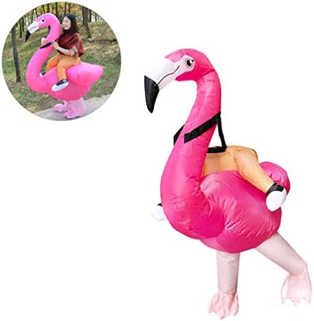 NUOBESTY Felfújható Flamingo Jelmez Felnőtt Gyerek Felfújható Halloween Jelmezek Felrobbantani Flamingo Öltöny Állat