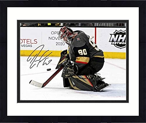 Keretes Robin Lehner Vegas Arany Lovagok Dedikált 16 x 20, Hogy Megmentse a Fénykép - Dedikált NHL-Fotók