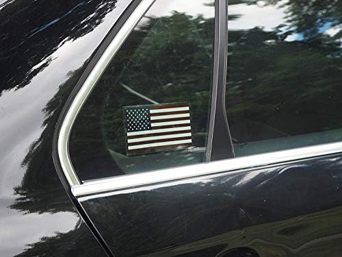 Amerikai Zászló 3x5 Hüvelyk Non-Adhesive Ablak Matricák - Made in Usa - (10)