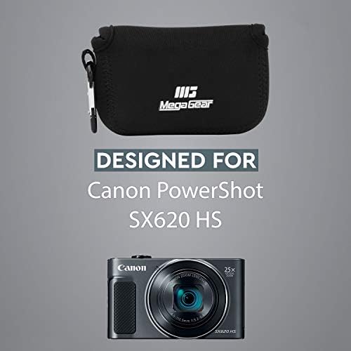 Mega Felszerelés Canon PowerShot SX620 HR-Ultra Könnyű Neoprén Kamera Esetében, Karabiner - Fekete - MG814