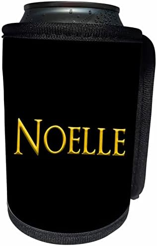 3dRose Noelle népszerű hölgy nevét Amerikában. Sárga, fekete. - Lehet Hűvösebb Üveg Wrap (cc-364491-1)