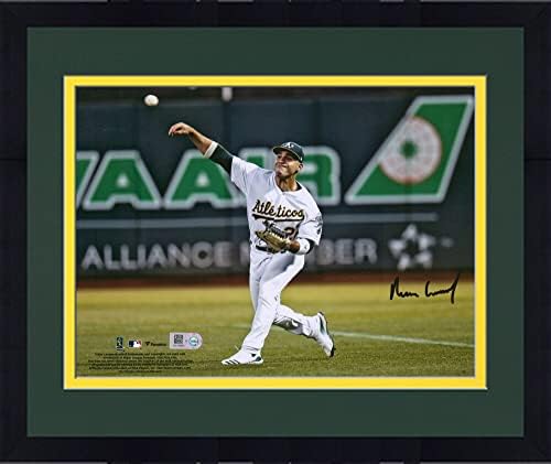 Keretes Ramon Laureano Oakland Athletics Dedikált 8 x 10 Dobás Fénykép - Dedikált MLB Fotók