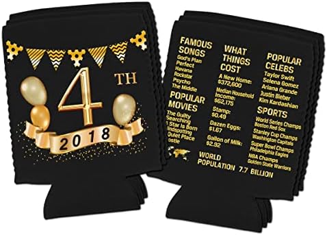 4. Születésnapi Lehet Hűvösebb Ujjú Csomag 12-4 Évforduló Dekoráció - 2018 Jel - 4. Születésnapi Party Kellékek - Fekete-Arany
