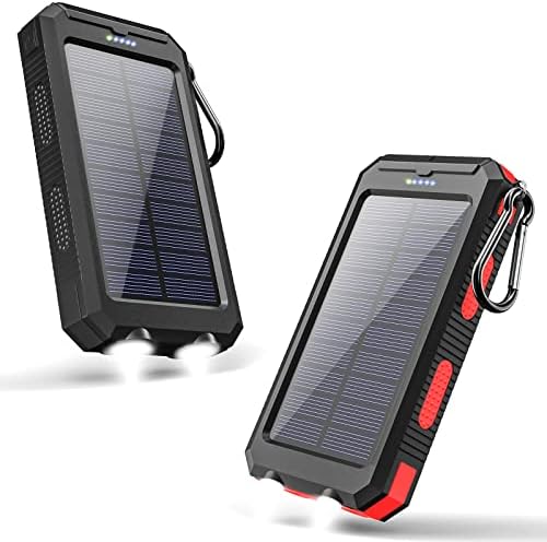 (2 Csomag) Suscell Hordozható Töltő 20000mAh Solar Power Bank