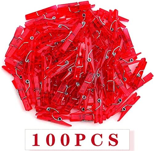 100 Db Átlátszó Műanyag Csipeszek Mini Átlátszó Kézműves Klipek Képek Papír Peg Csapok Lógó Képeket String tündérfény