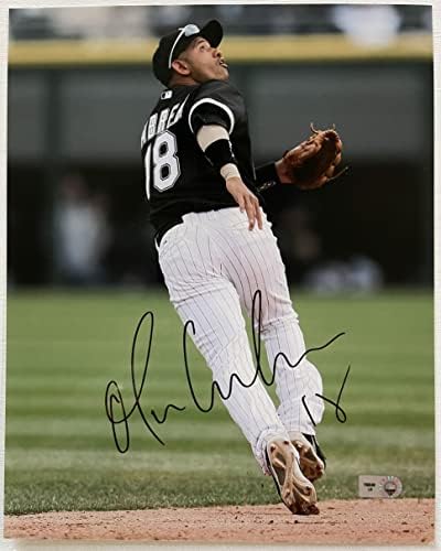Orlando Cabrera Aláírt Dedikált Fényes 8x10 Fotó Chicago White Sox - MLB Hitelesített