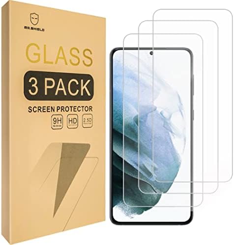 Mr Pajzs [3-Pack] Célja A Samsung (Galaxy S21 FE 5G) [Ujjlenyomat Kinyit Kompatibilis] [Edzett Üveg] [Japán Üveg 9H