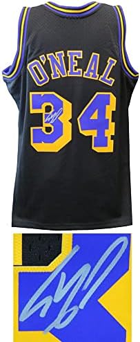 Shaquille O ' Neal Aláírt Los Angeles Lakers Mitchell & Ness Fekete NBA Swingman Kosárlabda Jersey - Dedikált NBA Mezek