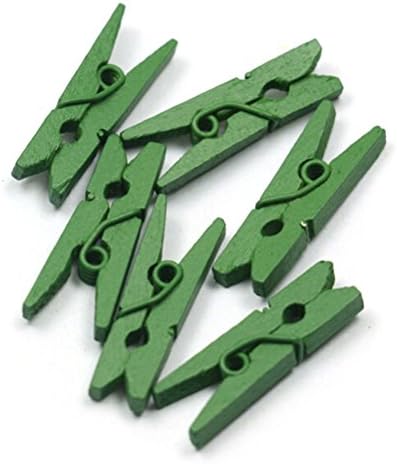 100-as Mini Színes Tavaszi Fa Klipek Ruhát Fotó Papír Peg Pin Ruhacsipesz Kézműves Klipek Party Dekoráció(Zöld)