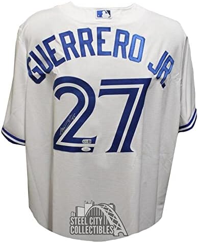 Vlagyimir Guerrero Dedikált Toronto Fehér Fenséges Baseball Jersey - SZÖVETSÉG - Dedikált MLB Mezek