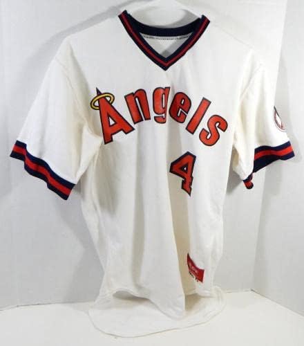 1986 Palm Springs Angyalok 4 Játék Használt Fehér Jersey 42 DP23986 - Játék Használt MLB Mezek