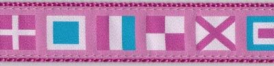 Preston Tengeri Kódot A-Z Nyakörvet, Pórázt, Set - Rózsaszín Zászlók Szalag Rózsaszín Nylon Heveder (Kicsi)