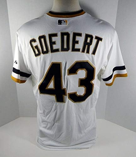 2013 Pittsburgh Pirates Jared Goedert 43 Játék Kiadott Fehér Jersey 1970-es években TB 102 - Játék Használt MLB Mezek