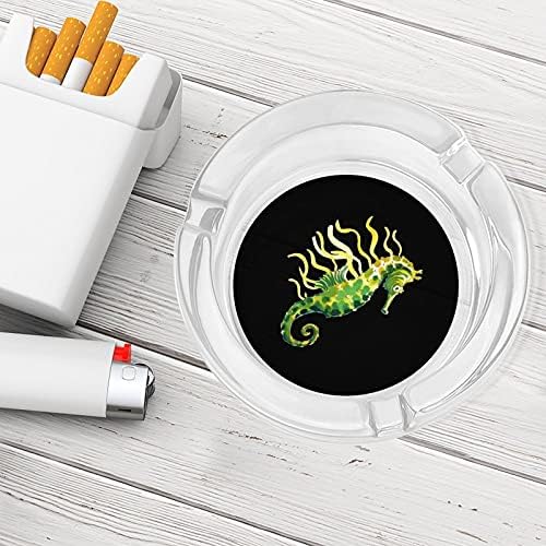 Akvarell Csikóhal Cigaretta A Dohányzók Üveg Hamutartó Hamutartó Az Otthoni Irodai Asztallap Asztal Dekoráció