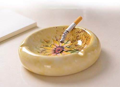 SHYPT Kerámia Cigaretta Hamutartót az Ember, mind a Nők, Kültéren Beltérben Vaku Tálca, Asztali Füstölgő Hamu Tálca