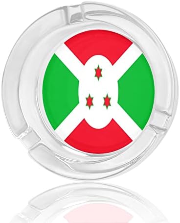 Burundi Zászló Üveg Hamutartó Kerek Cigaretta Hamutartó Birtokos Esetben A Home Office Beltéri Dekoráció