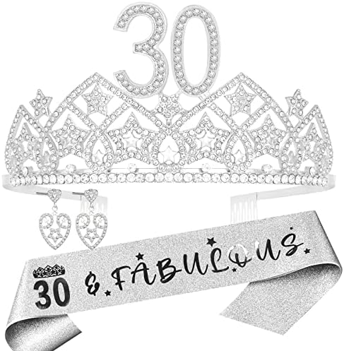 30-án Születésnapi Ajándék,30 éves Tiara meg a szalag,30 éves Korona a Nők 30, a Csodálatos,Ajándék 30 Éves Nő,30 éves